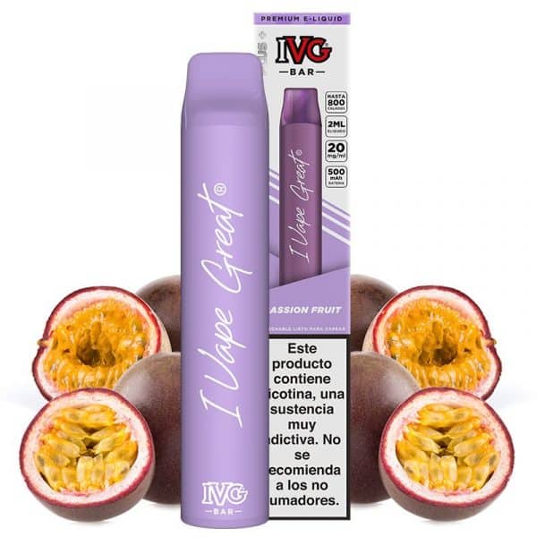 Vape desechable Passion Fruit 800 puffs - IVG Bar Plus